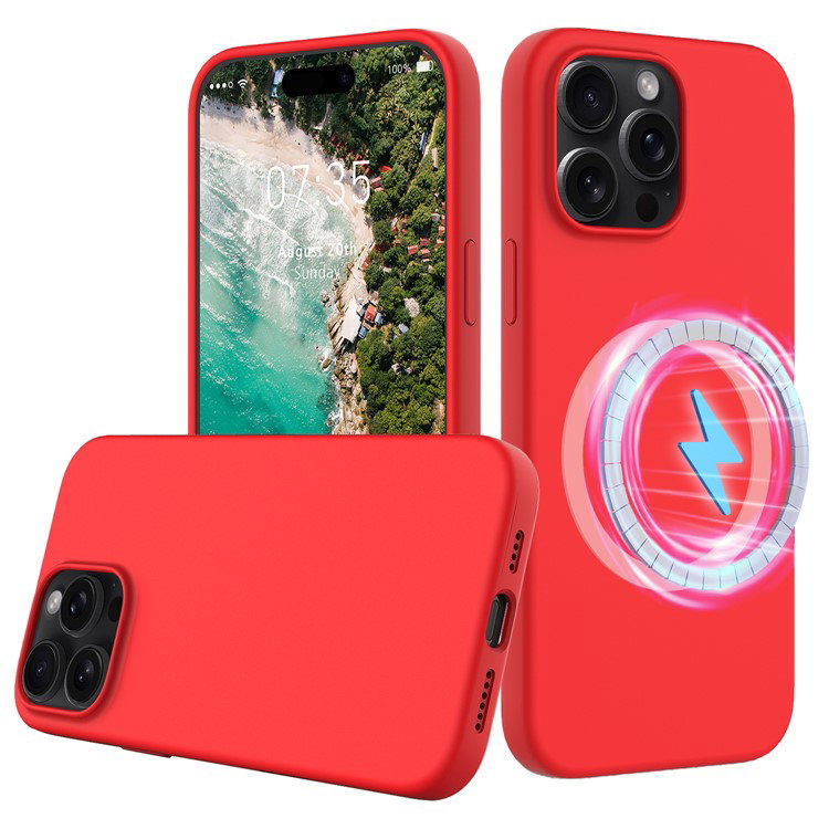 Flydende silikone cover til iPhone 16 Pro Max