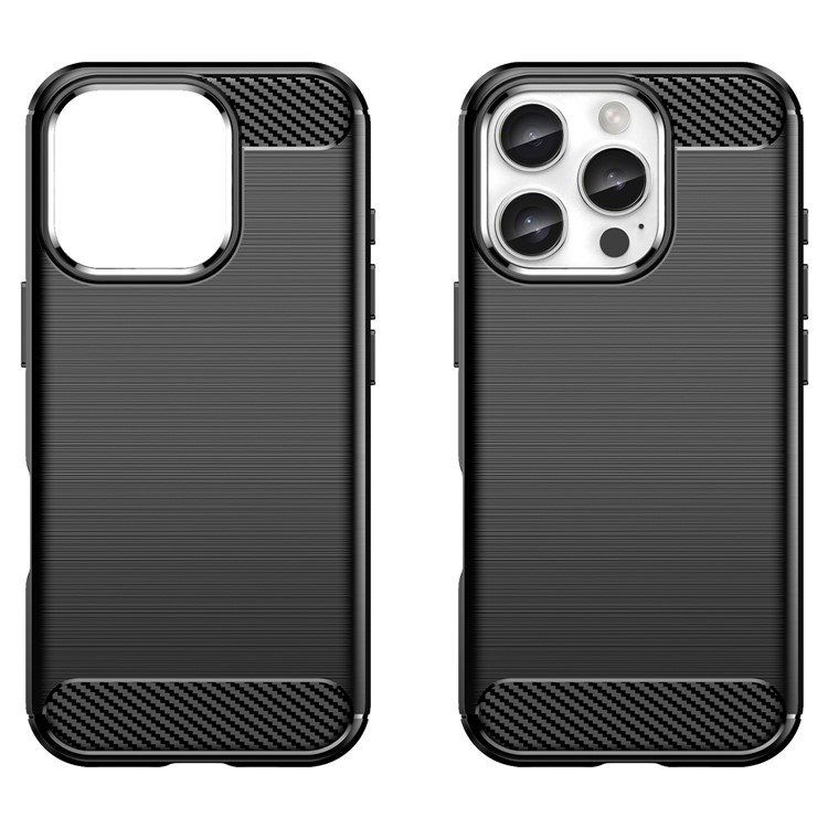 Nærbillede af kulfibertekstur på iPhone 16 Pro cover