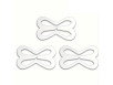 3 stk BH-stropper Clips - Sommerfuglformet - Hvid