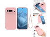 Google Pixel 9 Pro Silikone Cover med Håndledsrem - Pink