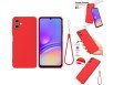 Samsung Galaxy A06 Silikone Mobilcover med Håndrem - Rød