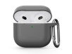 Beskyttelsesetui til AirPods 4 - Silikone & Krog - Grå