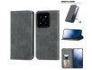 Xiaomi 14T Mobilcover - Læderlook & Magnetlås - Grå