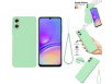 Samsung Galaxy A06 Silikone Mobilcover med Håndrem - Grøn