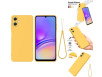 Samsung Galaxy A06 Silikone Mobilcover med Håndrem - Gul