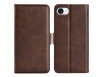iPhone 16e Læder Flip Cover - Brun
