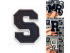 Bogstav Strygemærke til Tøj og Tasker - Stryg-på Patch - S