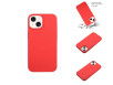 iPhone 14 Cover i Hvedestrå og TPU med Magnet - Miljøvenligt - Rød