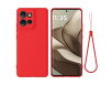 Motorola Edge 50 Neo Silikone Cover med Håndrem - Rød