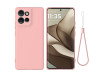 Motorola Edge 50 Neo Silikone Cover med Håndrem - Pink