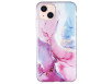 iPhone 15 TPU Mobilcover med Marmor Mønster - Pink/Blå