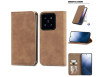 Xiaomi 14T Mobilcover - Læderlook & Magnetlås - Brun