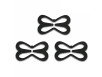 3 stk BH-stropper Clips - Sommerfuglformet - Sort