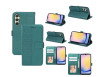 Samsung Galaxy A25 5G Flipcover - Kubisk Mønster & Kortholder - Grøn