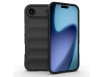 iPhone Air Silikone Cover med Bølget Bagside - Sort
