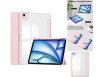 iPad Air 13” M2 (2024) / (2025) Cover - PU Læder og Akryl - Auto Sleep/Wake - Pink