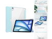 iPad Air 11” M2 (2024) / (2025) Beskyttelsesetui - Gennemsigtigt med Støtte & Penholder - Babyblå