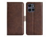 Motorola Edge 50 Neo Læder Flip Cover - Brun