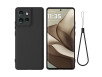 Motorola Edge 50 Neo Silikone Cover med Håndrem - Sort