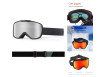 Skibriller med Dobbeltlags Anti-dug Linser & UV400 Beskyttelse - Til Ski, Snowboard & Cykling - Sølv