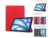 iPad Air 13” M2 (2024) / (2025) Cover med Auto Wake/Sleep & Stående Funktion - PU Læder - Rød