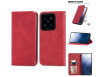 Xiaomi 14T Mobilcover - Læderlook & Magnetlås - Rød