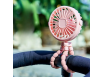 Transportabel Blæser til Barnevogn / Ventilator med 3 Styrker, Lys & Blækspruttedesign - Lyserød