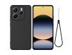 Xiaomi Redmi Note 14 5G Silikone Cover med Håndstrop - Sort
