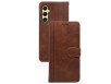 Samsung Galaxy A56 5G Flip Cover - Læder Struktur & Magnetlukning - Brun