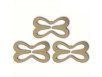3 stk BH-stropper Clips - Sommerfuglformet - Khaki