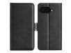 Google Pixel 9a Læder Flip Cover - Sort