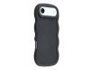 iPhone Air Silikone Cover med Bølget Kant - Sort