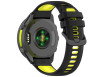 Silikone Rem til Garmin Forerunner 970 / 570 47mm / 265 – Sort / Gul