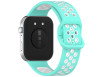 Huawei Watch Fit 3 / Fit 4 / 4 Pro Urrem i Silikone - Justerbar & Åndbar - Teal/Hvid