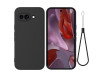 Google Pixel 9a Silikone Cover med Håndrem - Sort