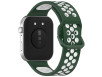 Huawei Watch Fit 3 / Fit 4 / 4 Pro Urrem i Silikone - Justerbar & Åndbar - Mørkegrøn/Hvid