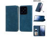 Xiaomi 14T Mobilcover - Læderlook & Magnetlås - Mørk Blå
