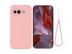 Google Pixel 9a Silikone Cover med Håndrem - Lyserød