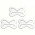 3 stk BH-stropper Clips - Sommerfuglformet - Hvid