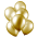 10 stk Glossy Metallic Balloner - Perfekt til Nytårsfest-Guld
