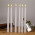6 stk. LED Kronelys - med fjernbetjening & timer - Hvid