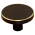Sort og Guld Knage / Møbelknop-Ø 25 mm