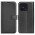 Sort Læder Flip Cover til Xiaomi Redmi 12C 4G, med Lommer til Kort
