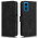 Motorola Moto G24 Graviera Sort Læder Flip Cover med Kortholder