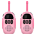 Børne Walkie Talkies m. Indbygget Batteri -Lyserød