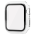 Cover m/ Beskyttelsesglas / Skærmbeskyttelse & Sølvkant til Apple Watch 4 / 5 / 6 / SE - 40mm-Hvid