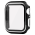 Cover m/ Beskyttelsesglas / Skærmbeskyttelse & Sølvkant til Apple Watch 4 / 5 / 6 / SE - 40mm-Sort