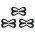3 stk BH-stropper Clips - Sommerfuglformet - Sort