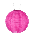 Solcelle Rispapirslampe, 20cm-Pink