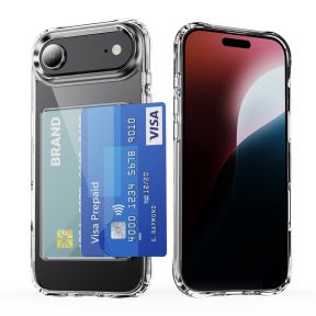 Gennemsigtigt iPhone Air Cover i Silikone med Kortholder